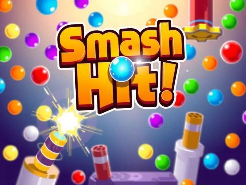 Smash Hit - Main Game Cover Smash Hit game cover showing colorful obstacles and balls